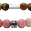 Bracelet Zen With beads 8mm Tuger Eyes, Rhodochrosite