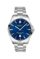 GANT H PRESTIGE 10ATM STL M/LENKE BLÅ INDEX Ø41MM