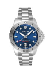 GANT H PRESTIGE 30ATM STL M/LENKE BLÅ INDEX Ø42,5mm