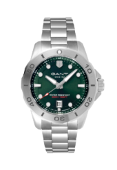 GANT H PRESTIGE 30ATM STL M/LENKE GRØNN INDEX Ø 42,5MM