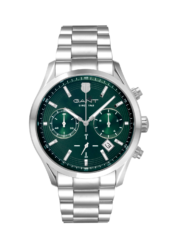 GANT H PRESTIGE CHRONO 10ATM STL M/LENKE GRØNN INDEX Ø 43mm