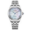 Citizen D Ss eco-Drive ,L Collection M/L Hvit Mop Romer Ø33mm