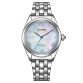 Citizen D Ss eco-Drive ,L Collection M/L Hvit Mop Romer Ø33mm