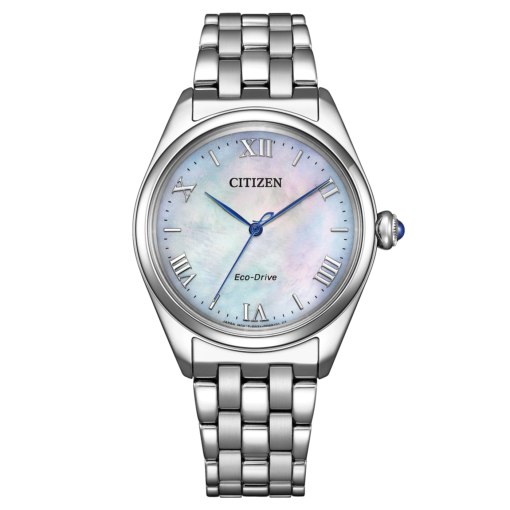 Citizen D Ss eco-Drive ,L Collection M/L Hvit Mop Romer Ø33mm