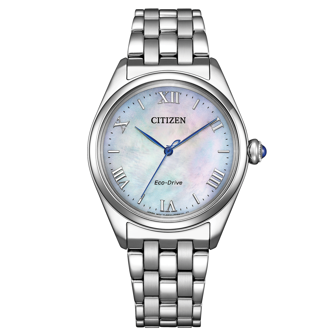 Citizen D Ss eco-Drive ,L Collection M/L Hvit Mop Romer Ø33mm