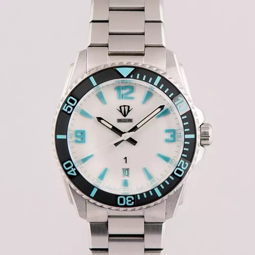 PUR 1 Hvit med Sort Keramisk Bezel Insert