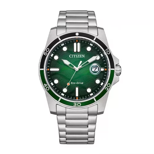 Sporty Marine Eco-Drive Stål / Grønn 41,5mm