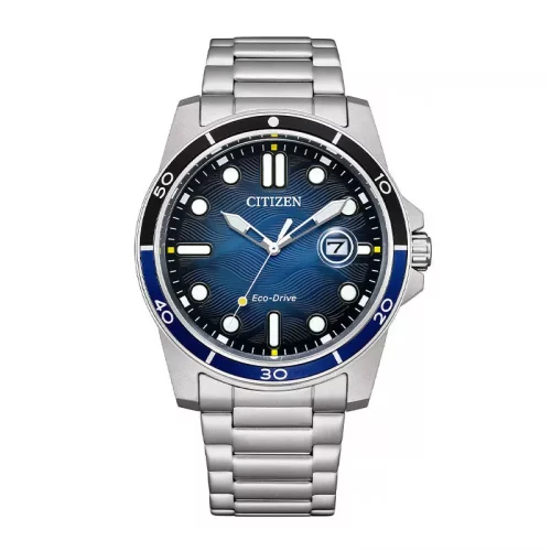 Sporty Marine Eco-Drive Stål / Blå 41,5mm