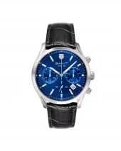 Prestige 206 Sort rem / Blå 43mm