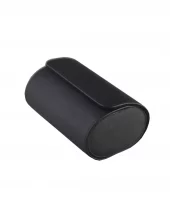 Klokkeboks Travel med 2 puter, sort kryssmønster