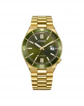 Citizen Tsuyosa Shore Automatic Gullfarget stål / Grønn 40mm