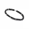 RB Boreal bracelet with snow obsidian beads