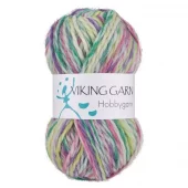 Viking: Hobbygarn, 980, multi grønn/lilla