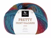 Gjestal: Pretty Print Ullgarn, 504, Regnbue print