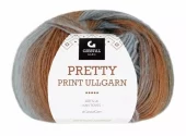 Gjestal: Pretty Print Ullgarn, 505, Rustfarget print