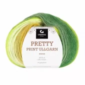 Gjestal: Pretty Print Ullgarn, 507, Grønnfarget Print