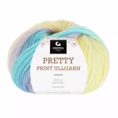 Gjestal: Pretty Print Ullgarn, 508, Pastelfarget Print