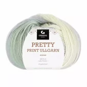 Gjestal: Pretty Print Ullgarn, 510, Mintfarget Print