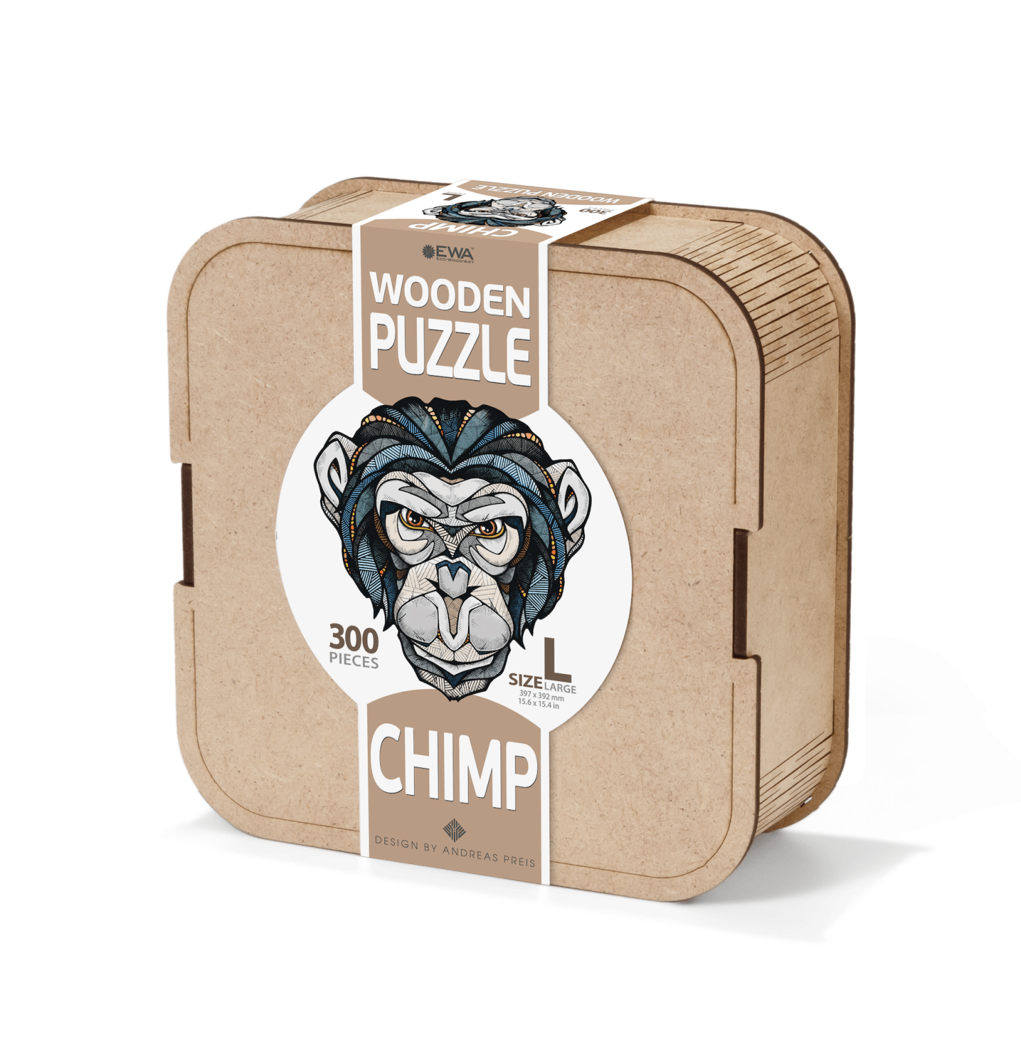 EWA: Box, Wooden Puzzle Chimp L