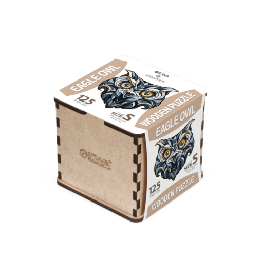 EWA: Box, Wooden Puzzle Eagle Owl S