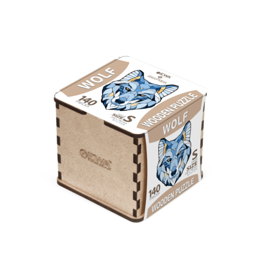EWA: Box, Wooden Puzzle Wolf S
