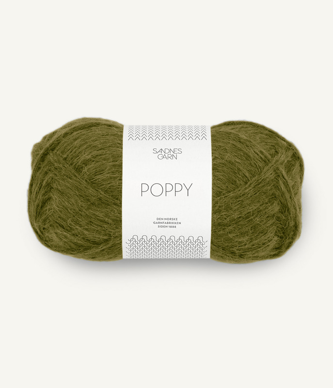 Sandnes: Poppy, 9563, Dark moss green