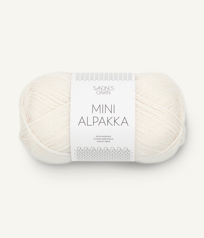 Sandnes: Mini Alpakka, 1001, Optisk Hvit