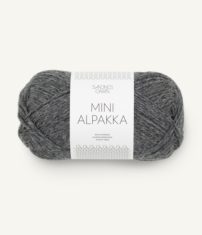 Sandnes: Mini Alpakka, 1053, Mørk Gråmelert