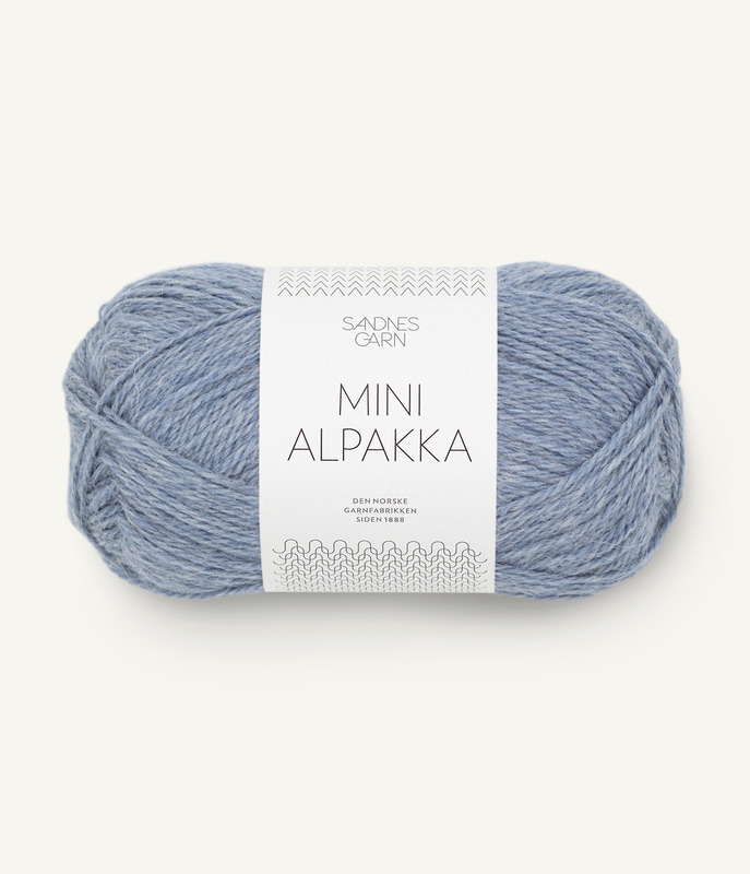 Sandnes: Mini Alpakka, 6221, Lys Blå melert