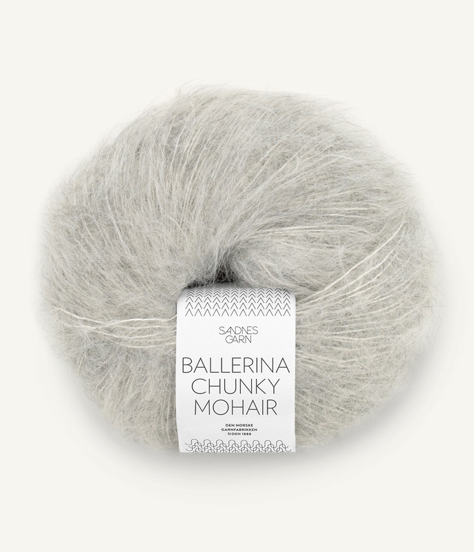 Sandnes: Ballerina Chunky Mohair, 1022, Gråmelert