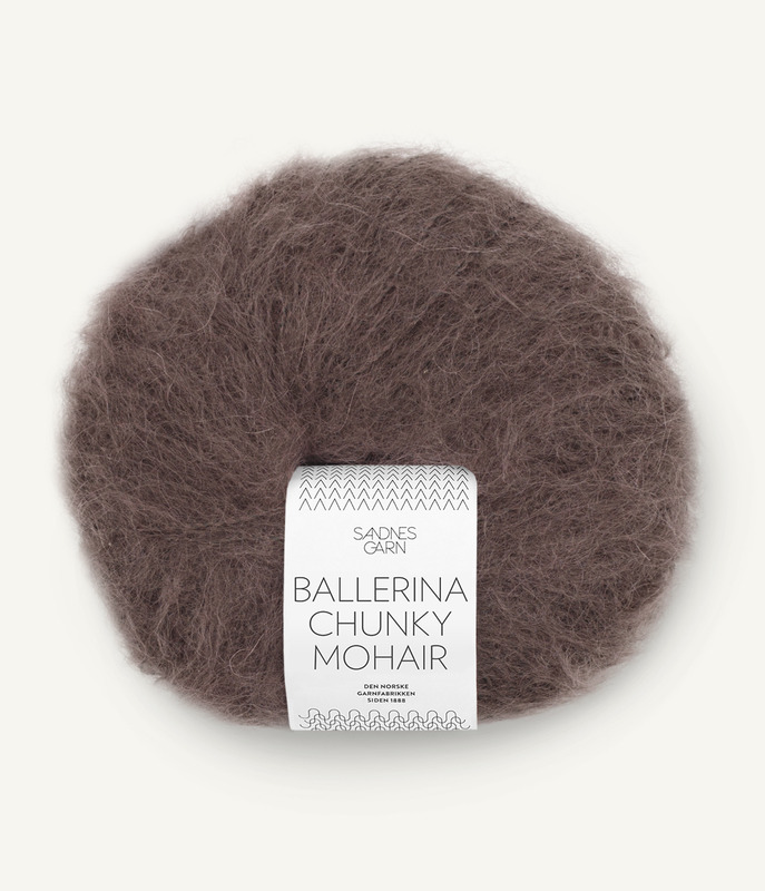 Sandnes: Ballerina Chunky Mohair, 3880, Mørk sjokolade