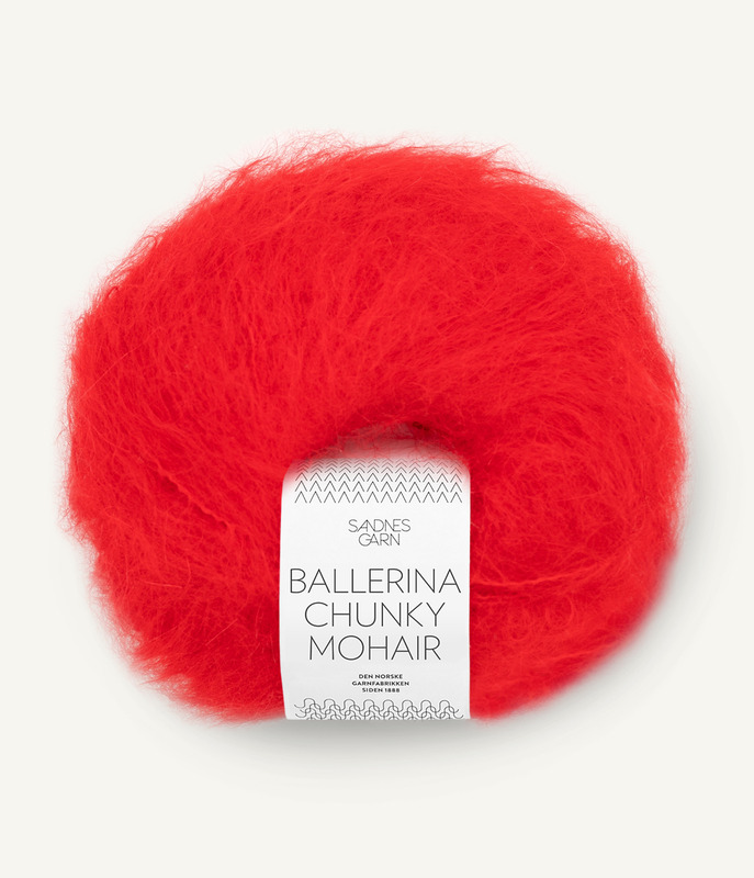 Sandnes: Ballerina Chunky Mohair, 4018, Scarlet Red