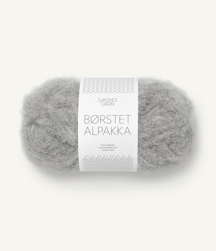 Sandnes: Børstet Alpakka, 1042, Gråmelert
