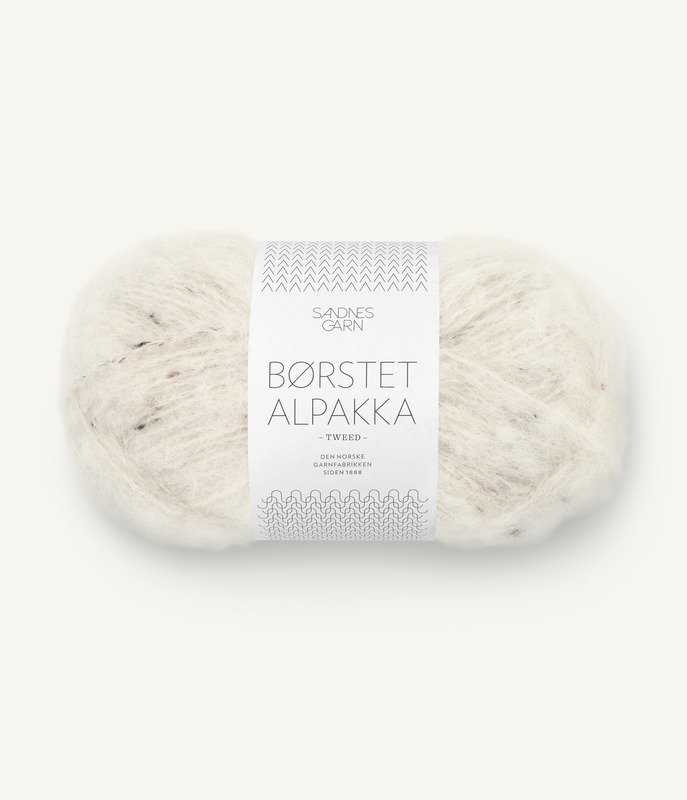 Sandnes: Børstet Alpakka, 2523, Natur Tweed
