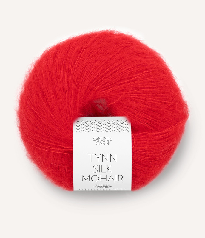 Sandnes: Tynn Silk Mohair, 4018, Scarlet Red