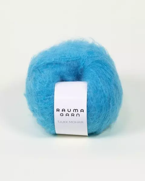 Rauma: Tjukk Mohair, 077, Turkis