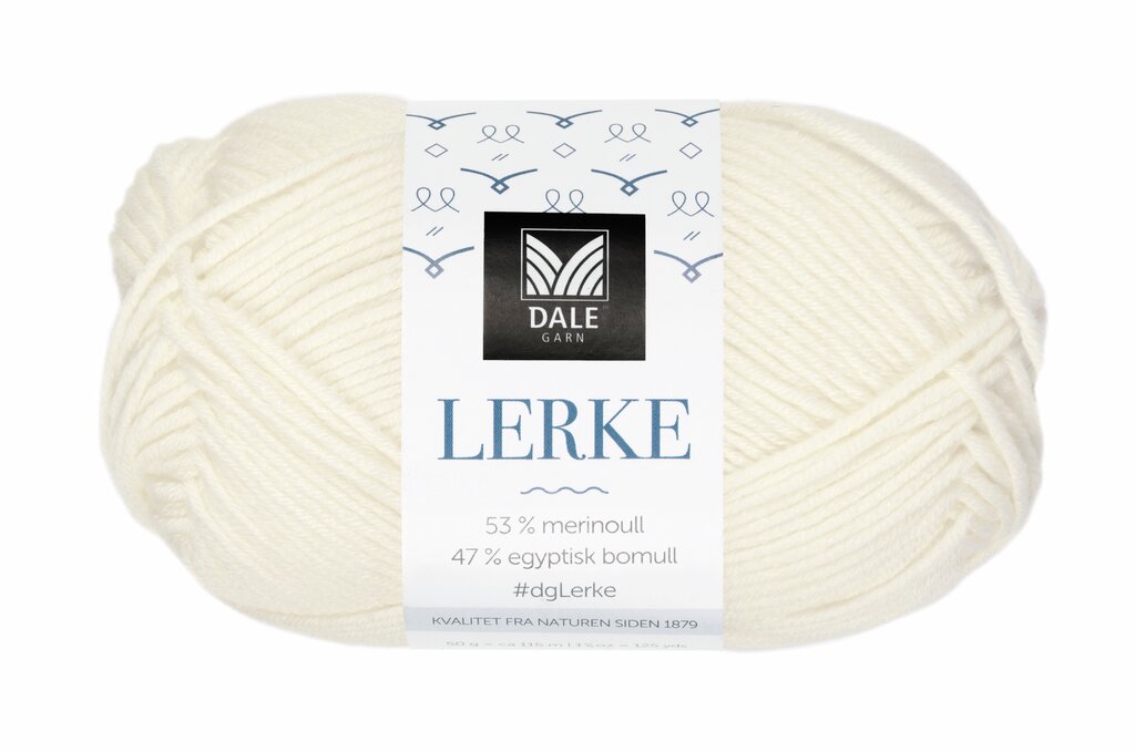 Dale: Lerke, 0020, Ubleket hvit