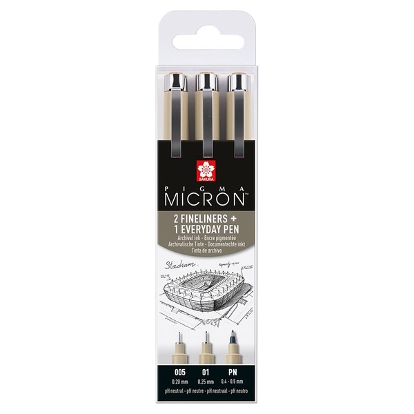 Sakura Pigma Micron Urban/Architecture Set - 3stk