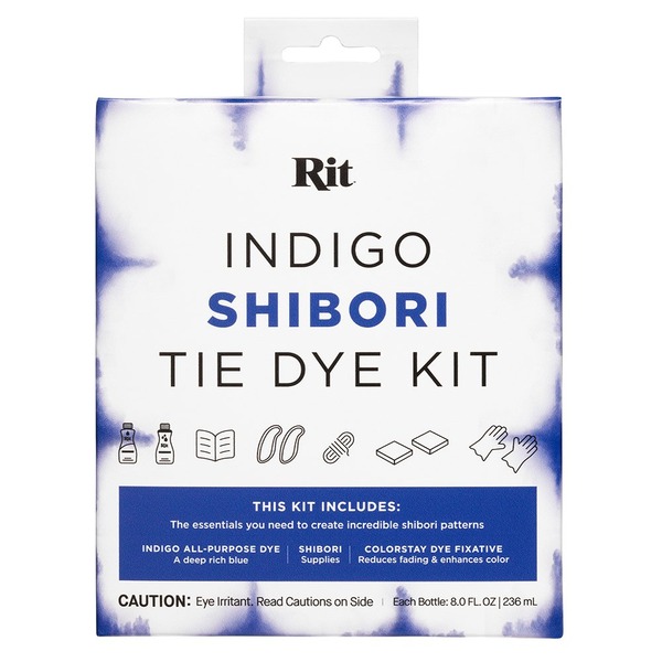Rit: Sett, Indigo Shibori Tie Dye Kit