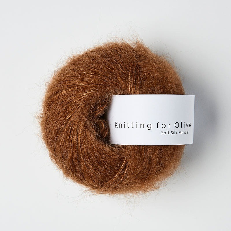 KFO: Soft Silk Mohair, Mørk Cognac