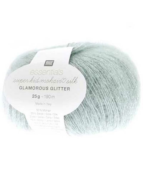 Rico: Superkid Mohair Silk, Glamourous Glitter, 005, Aqua