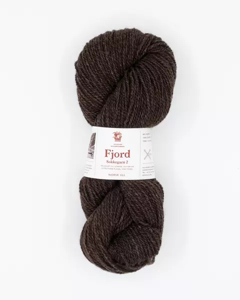 Hillesvåg: Fjord, 586, melert mørk brun