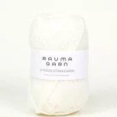 Rauma: 3-tr. Strikkegarn, 100, Bleket