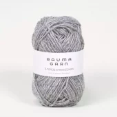 Rauma: 3-tr. Strikkegarn, 104, Grå melert