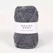 Rauma: 3-tr. Strikkegarn, 105, Mørk grå melert