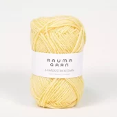Rauma: 3-tr. Strikkegarn, 120, Lys gul