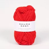 Rauma: 3-tr. Strikkegarn, 124, Rød