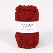 Rauma: 3-tr. Strikkegarn, 127, Kobberrød