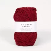 Rauma: 3-tr. Strikkegarn, 128, Vinrød