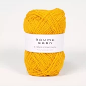 Rauma: 3-tr. Strikkegarn, 131, Mørk gul